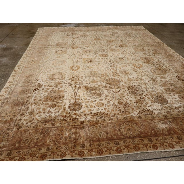Ivory Galerie Shabab Collection Mid-20th Century Persian Tabriz Carpet For Sale - Image 8 of 10