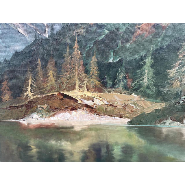 Arno Lemke, The Tre Cime Di Lavaredo, 1950s, Oil on Canvas For Sale - Image 10 of 14