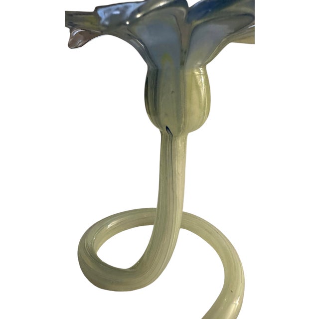 Glass Vintage Venetian Art Glass Tubular Flower Vase For Sale - Image 7 of 10