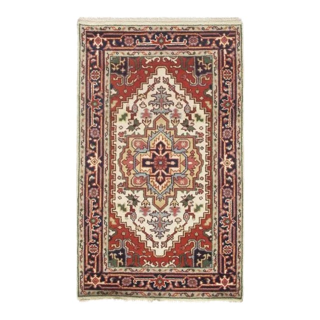 2020s Ivory Persian Serapi Design Rug For Sale