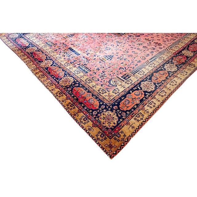 Early 20th Century Persian Silk & Wool Kashan Carpet 10' 3"x 16' 8" This early 20th-century (circa 1925) Persian Kashan...