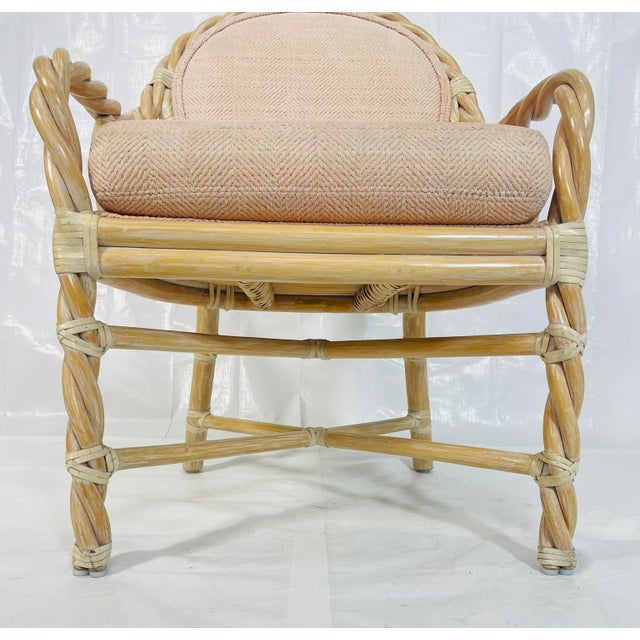 Vintage McGuire Rattan Lounge Armchair, San Francisco, California For Sale - Image 12 of 18