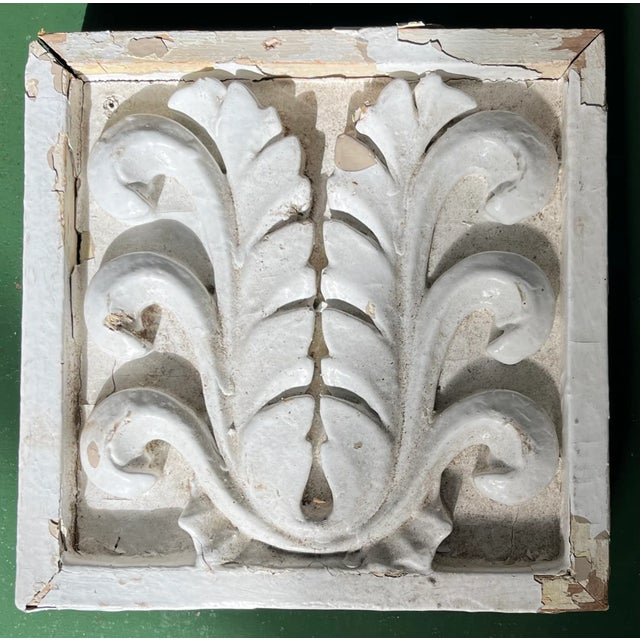 Set 9 antique early 19th century American Classical carved wood over door cornice moldings. Each square rosette carved...