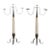 Spanish Baroque Style Twisted Wood & Iron Floor Candlesticks - Pair For Sale