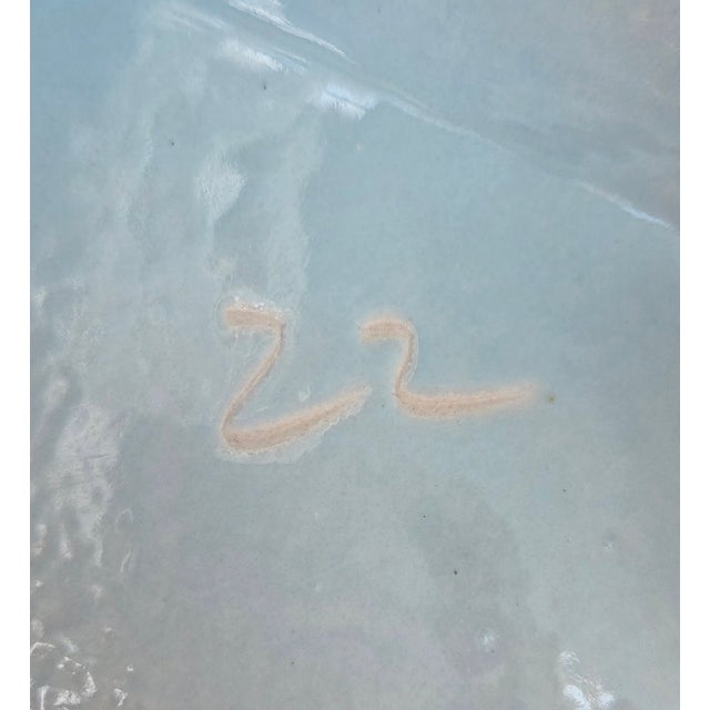 20" Contemporary Atomic Blue Porcelain Bathroom Sink Basin For Sale - Image 10 of 10