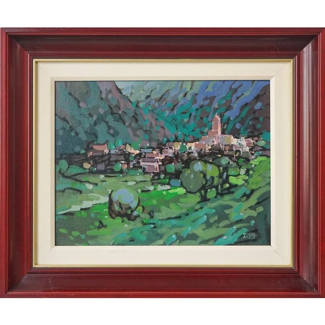 Llessui, Spain, 20th Century, Oil on Canvas Paintings, Framed, Set of 2 For Sale - Image 13 of 13