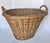1940s French Woven Wicker Oval Market Basket For Sale - Image 10 of 12