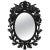 Ebony Ebonized Military Trophy Oval Mirror For Sale - Image 8 of 8