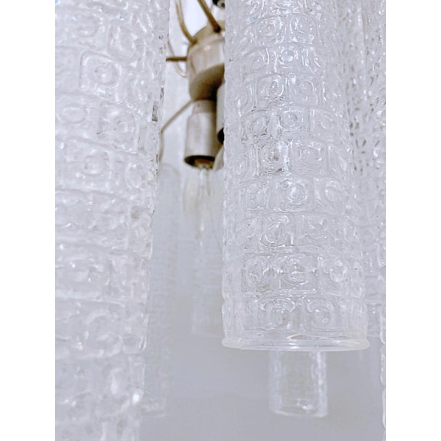 1970s Vintage Murano Style Chandelier With Hand Blown Glass Tubes For Sale In New York - Image 6 of 13