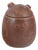 Mid-Century Matte Brown Glazed Stoneware Lidded Jar by Jar Erik Rahr for Saxbo For Sale