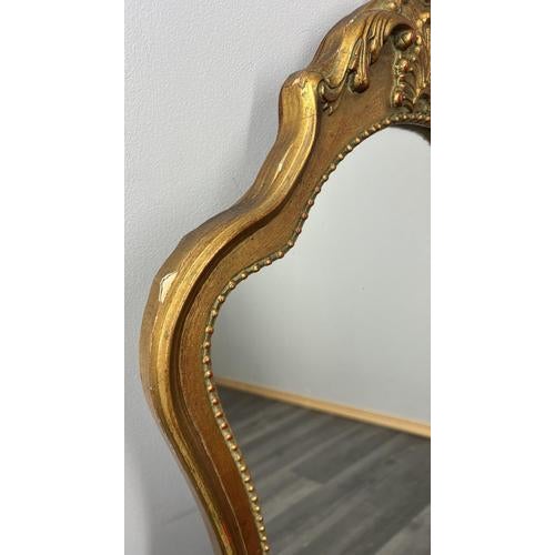 Vintage French Ornate Wall Mirror with Gilt Frame For Sale - Image 3 of 10