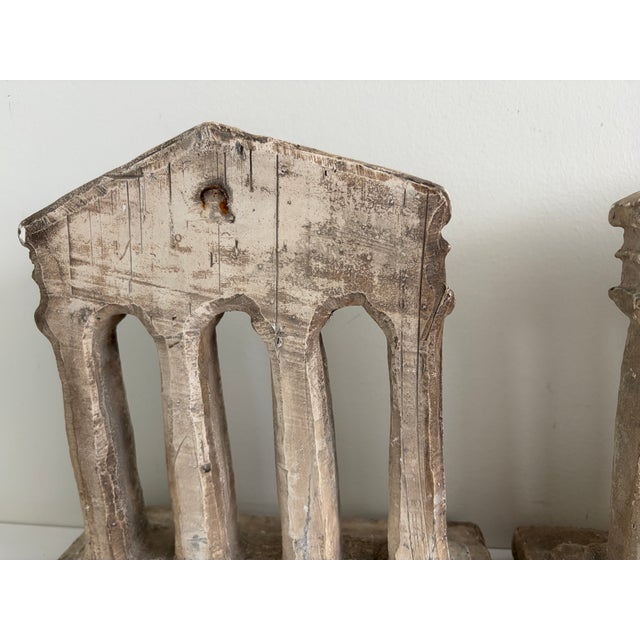 Pair of Vintage Neoclassical Temple Form Plaster Architectural Models For Sale - Image 10 of 11