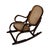 Antique rocking chair in children’s size. Made from bent wood (oak) and a wicker seat and back rest. Made in the style of...