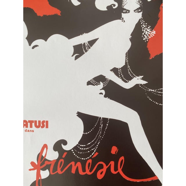 Original Vintage Bal du Moulin Rouge Frenesie Offset Lithograph Poster by René Gruau, 1980s For Sale - Image 12 of 15