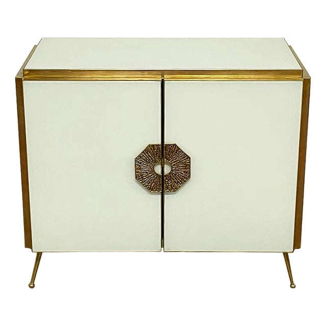 Sideboard with Two White Doors For Sale