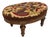 Antique Needlepoint Textile Upholstered Bird Firebird Footstool For Sale
