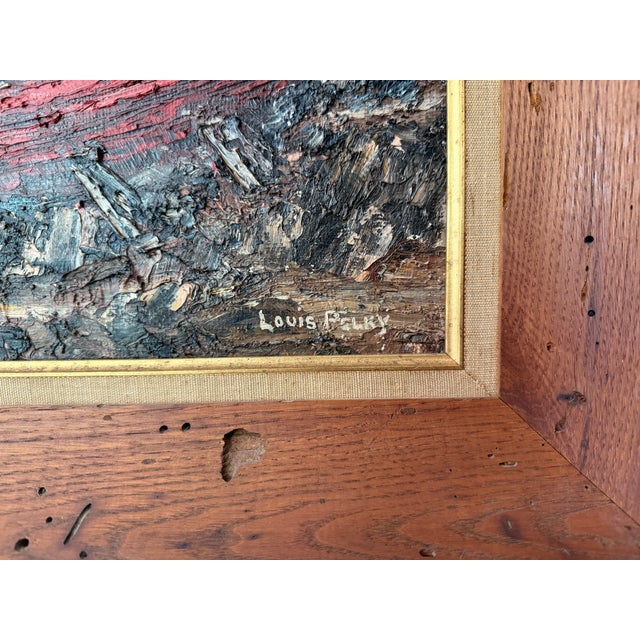 "Lobsterman's Cove" Oil Painting by Louis Pelky (1921–2015) For Sale - Image 4 of 6