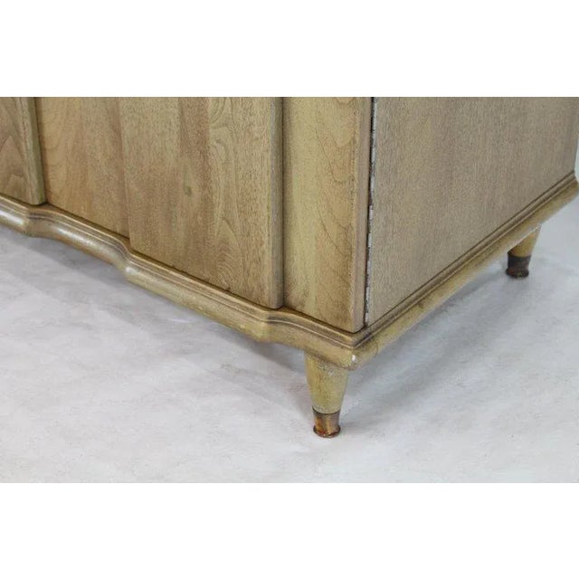 1960s Mid-Century Modern Horn Tone Cerused Finished Sideboard Credenza For Sale - Image 9 of 11