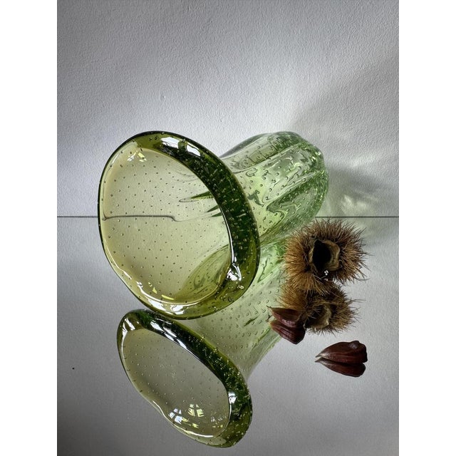 Czech Pizzicato Art Glass Vase by Hana Machovská for Mstišov Glassworks, 1950s For Sale - Image 10 of 13