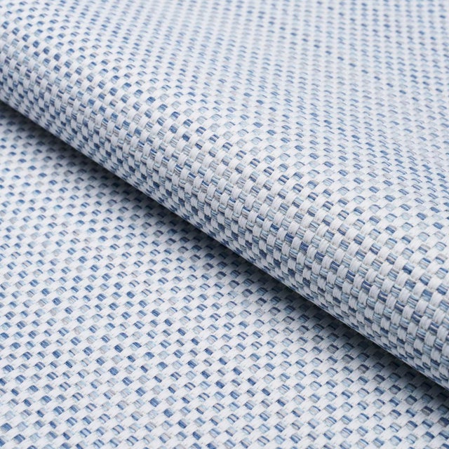Schumacher Pacifica Indoor/Outdoor Fabric In Blue For Sale
