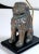 Gray Carved Wood Foo Dog Lamps by Sarreid - a Pair For Sale - Image 8 of 11