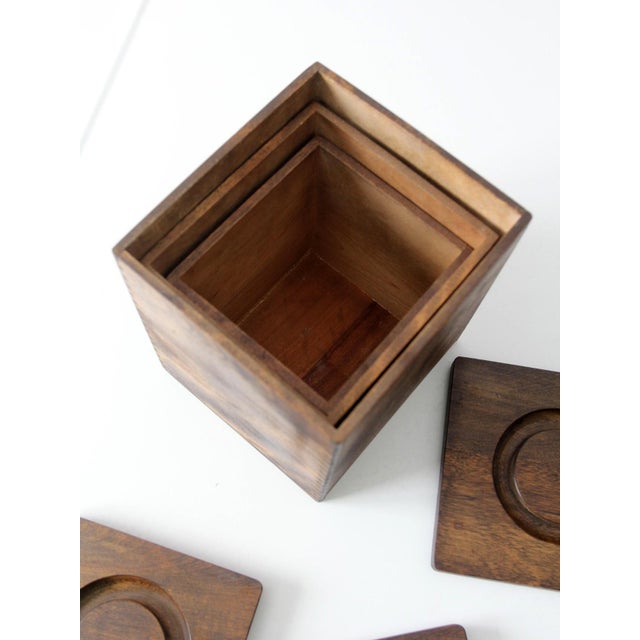 Mid-Century Wood Canister Set For Sale - Image 13 of 15