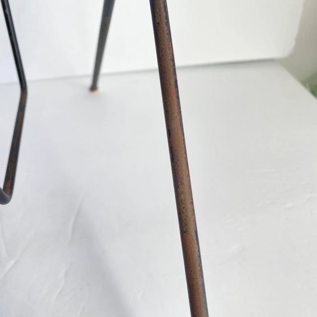 Metal Mid Century Modern 1950s Magazine Rack Black Metal Holder For Sale - Image 7 of 9
