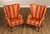 Traditional Custom Quality Pair Of Mahogany Fanback Wing Chairs For Sale - Image 3 of 18