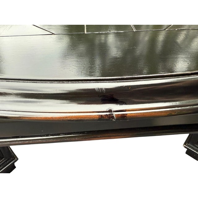 Ambella Home Collection Ebonized Wood Cocktail Coffee Table For Sale - Image 10 of 12