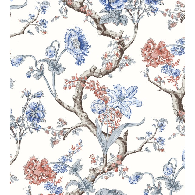 Contemporary The House of Scalamandre Andrew Jackson Floral Wallcovering, Riviera For Sale - Image 3 of 3
