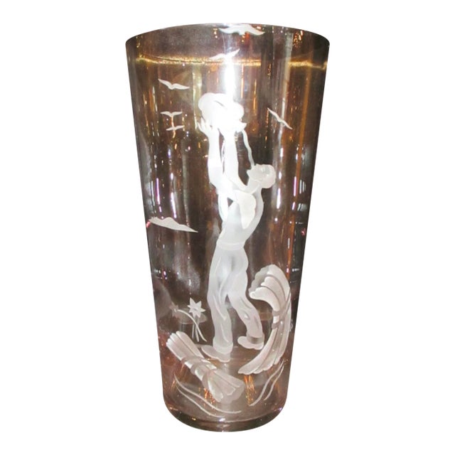 Art Glass Vase by Franz Grosz Vintage 1950s For Sale