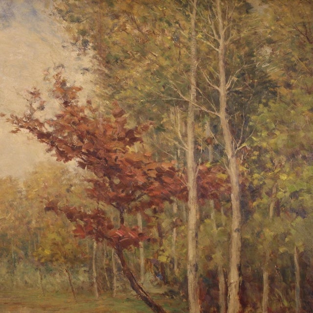 E. Rossi, Italian Woodland Landscape, 1940, Oil, Framed For Sale - Image 9 of 15
