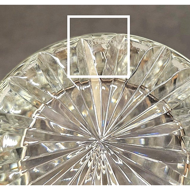 Glass Waterford Crystal Cut Vase, Mastercraft Style For Sale - Image 7 of 8