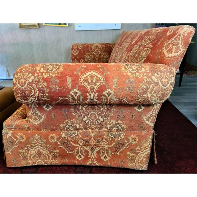 Henredon Upholstery Collection 3 Seat Sofa With 4 Pillows and Arm