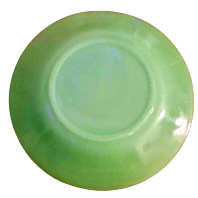 Vintage Fire King Jadeite Glass Saucer Plates - A Set of 3 For Sale - Image 9 of 11