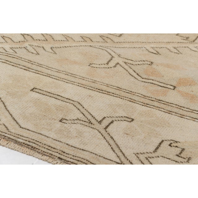 Organic Texture Vintage Turkish Rug, Soft Beige Anatolian Carpet For Sale - Image 4 of 10