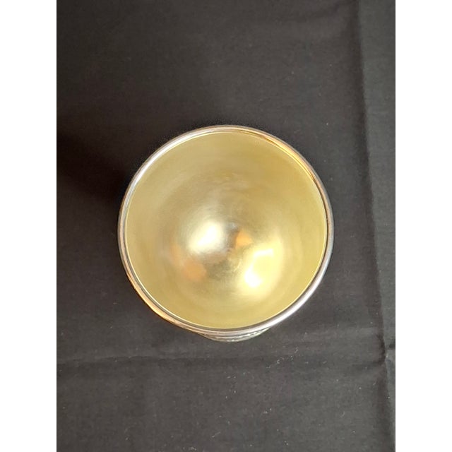 Vintage Israeli Sterling Silver Kiddush Cup Grape Cluster Goblet Gold Wash 114g For Sale - Image 11 of 15