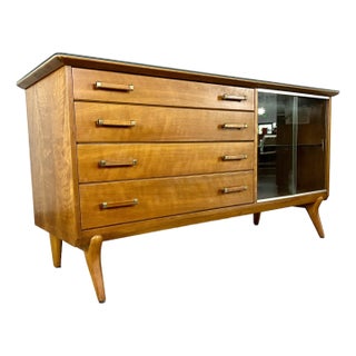 Mid Century Modern Asymmetrical Bar Credenza by Renzo Rutili For Sale