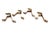 Vintage curtain rod brackets made of brass plated steel. The original mounting screws are not available. Good condition...