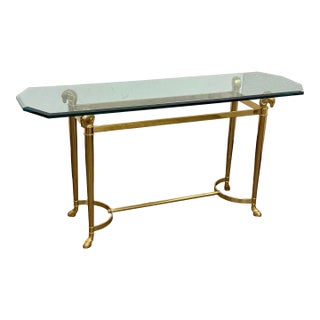 Drexel Furniture Connoisseur Collection Brass Console Table, Circa 1987 For Sale