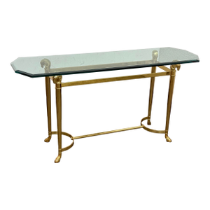 Drexel Furniture Connoisseur Collection Brass Console Table, Circa 1987