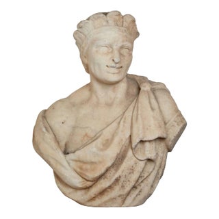 18th Century, Solid Marble Bust of "The Americas", circa 1750 For Sale