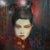 Original large mixed media on canvas, graffiti style portrait of a girl by three British street artists, signed Troika to...