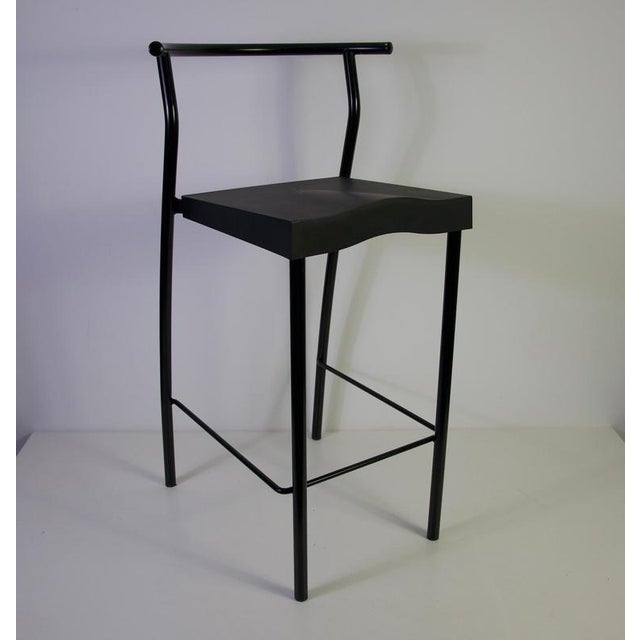 Metal Black Barstools by Philippe Starck for Kartell, Italy, 1980s, Set of 3 For Sale - Image 7 of 10
