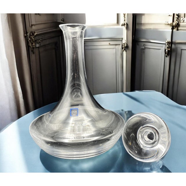 Glass Vintage Decanter from Sevres Crystal, 1970s For Sale - Image 7 of 18