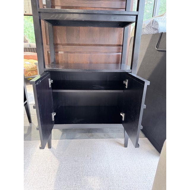 Early 21st Century Crate & Barrel Spotlight Ebony Bookcase by Mark Daniel of Slate For Sale - Image 5 of 8