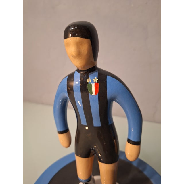 Subbuteo Ornament Sculpture in Hand-Painted Double-Mold Ceramic from Artigianato Italiano For Sale - Image 4 of 10