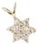 14k Yellow Gold & Diamond Star of David Pendant For Sale
