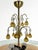 Swedish Modern Floral Glass Ceiling Plafond with Patinated Brass, Sweden, 1940s For Sale - Image 6 of 10