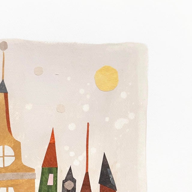 Abstract Skyscrapers - Original Architectural Cityscape Mixed Media Collage on Paper by Maria C. Bernhardsson For Sale - Image 3 of 6